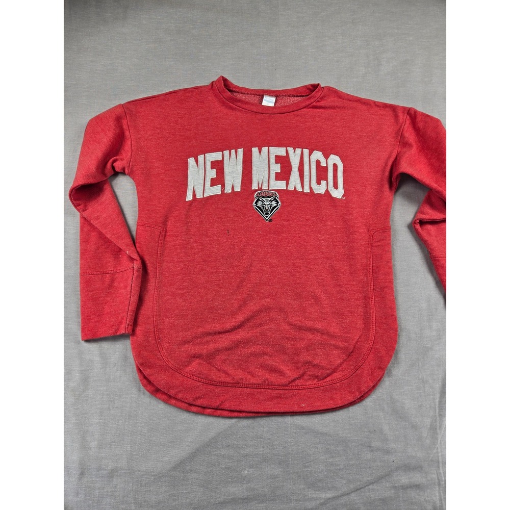 Liv Casual New Mexico Lobos Women Small Red Heather Pullover Sweatshirt NCAA